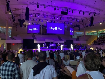 View from the audience of a Boys II Men concert.