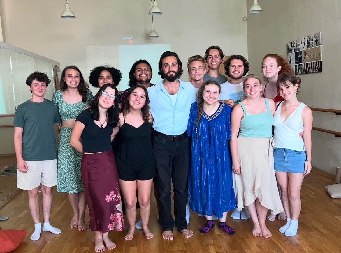 A group photo in an acting studio