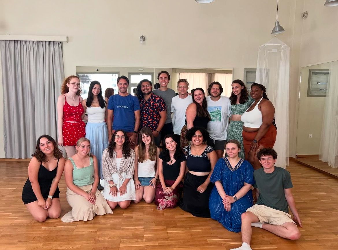 Group photo in an acting studio