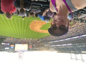 Selfie of Cameron at a Colorado Rockies game