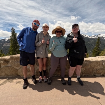 Dr. Wlodarchak, Cameron Reimers, Melissa Henckel, and Jillian on Trail Ridge Road