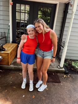 Krystin and a cousin on the 4th of July