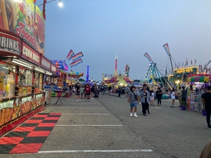 View of the midway at the Rochester County Fair