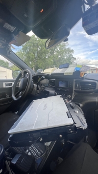 Technology inside a police cruiser