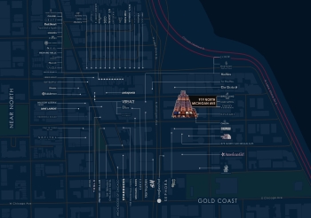 Smriti's map design highlighting Michigan Avenue