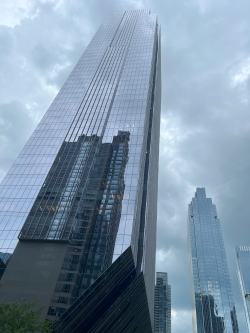 View looking up at Smriti's high rise office building