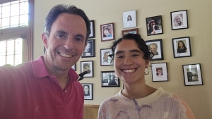 Selfie of Claudia and author Marc Tyler Nobleman