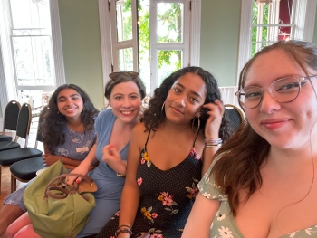 Group selfie taken by Ren (far right) with Ayaana (far left), Camille, and Liana