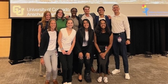 Group photo of Sean and his fellow Children's Hospital Interns after their presentations