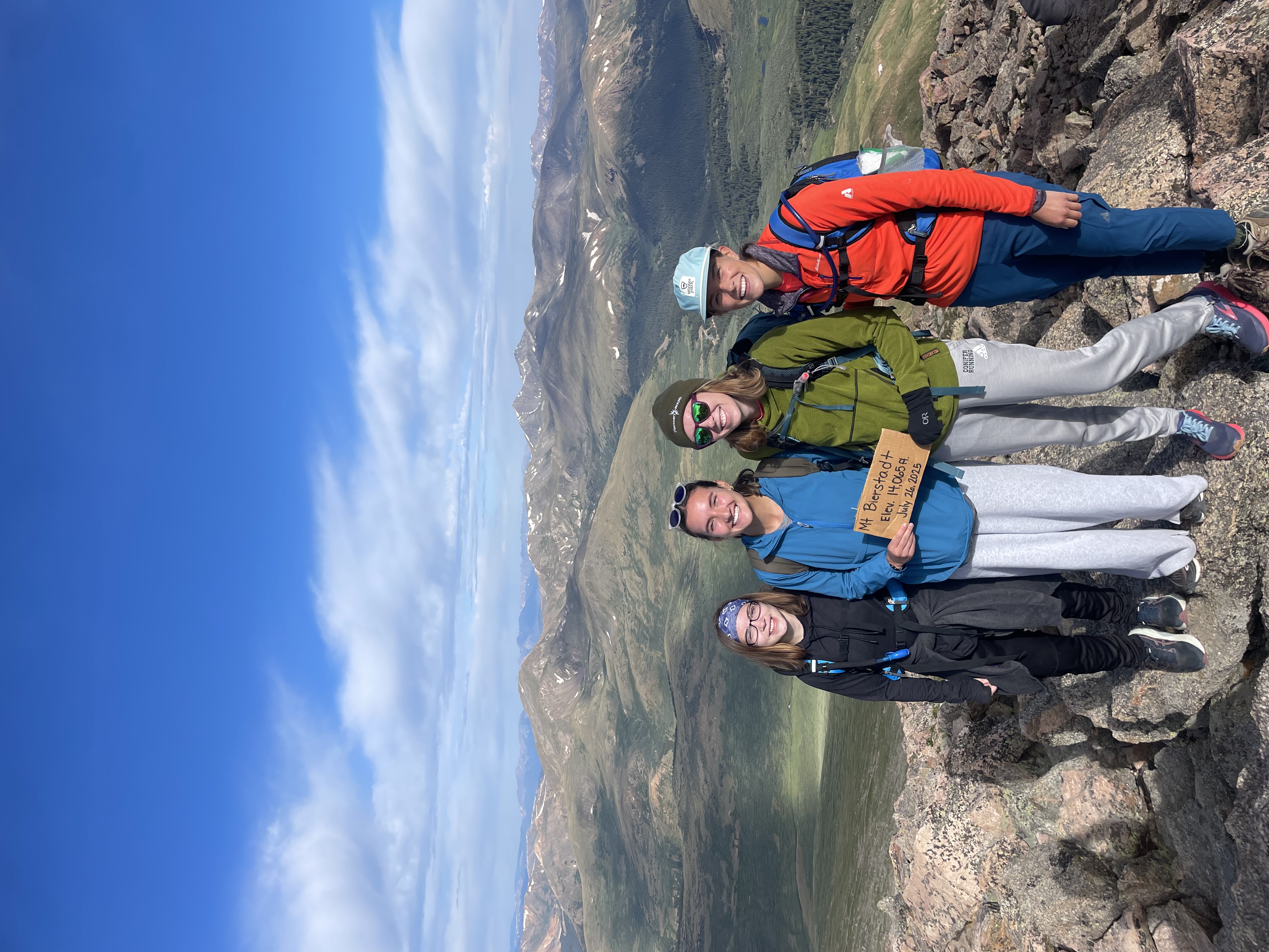 Hiking Mt. Bierstadt with Cornell XC teammates