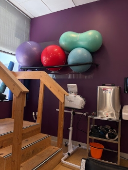 This is a picture of the steps used to help patients practice those motions along with heatpacks sation.