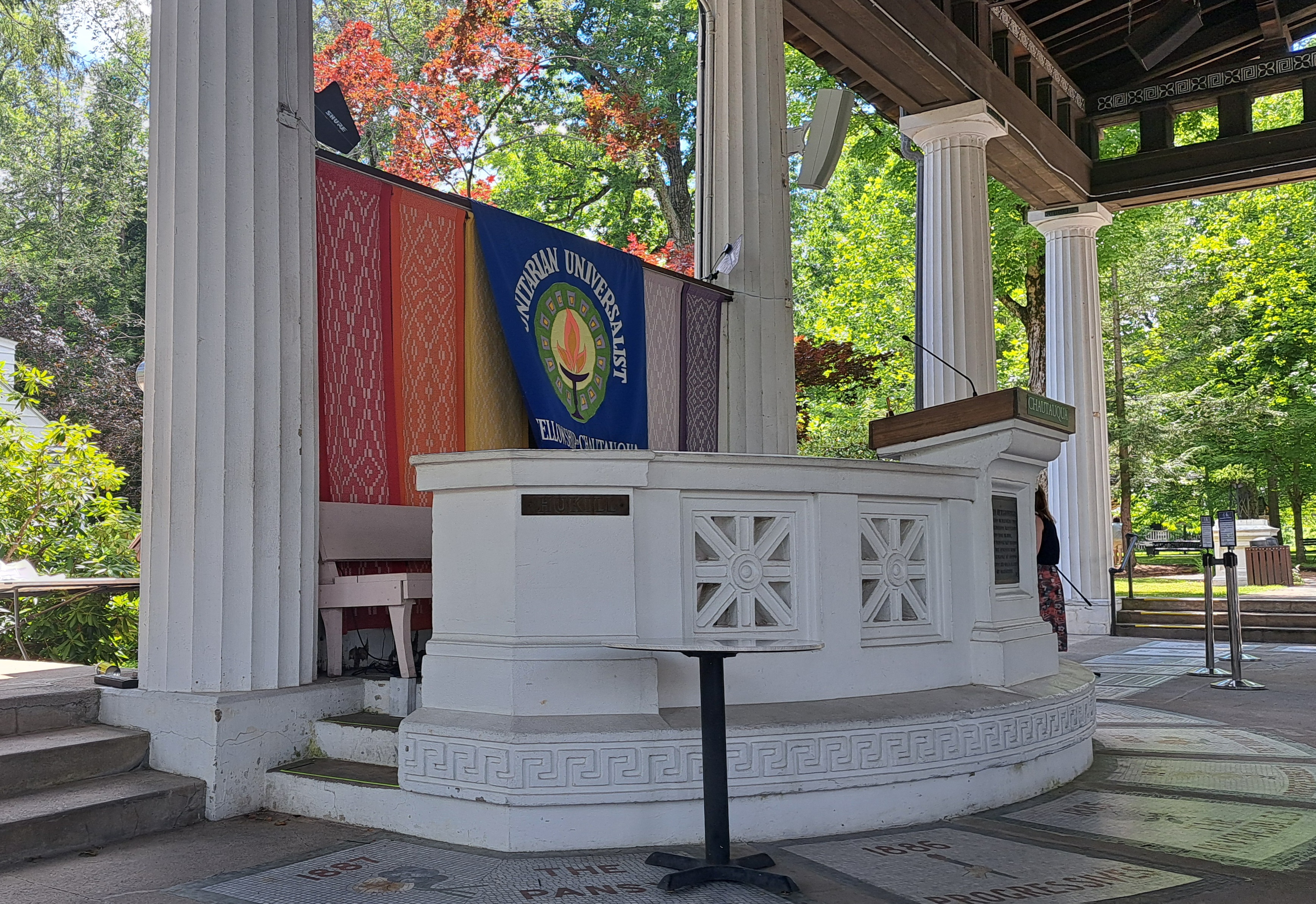 External View of the Hall of Philosophy at Chautauqua Institution.