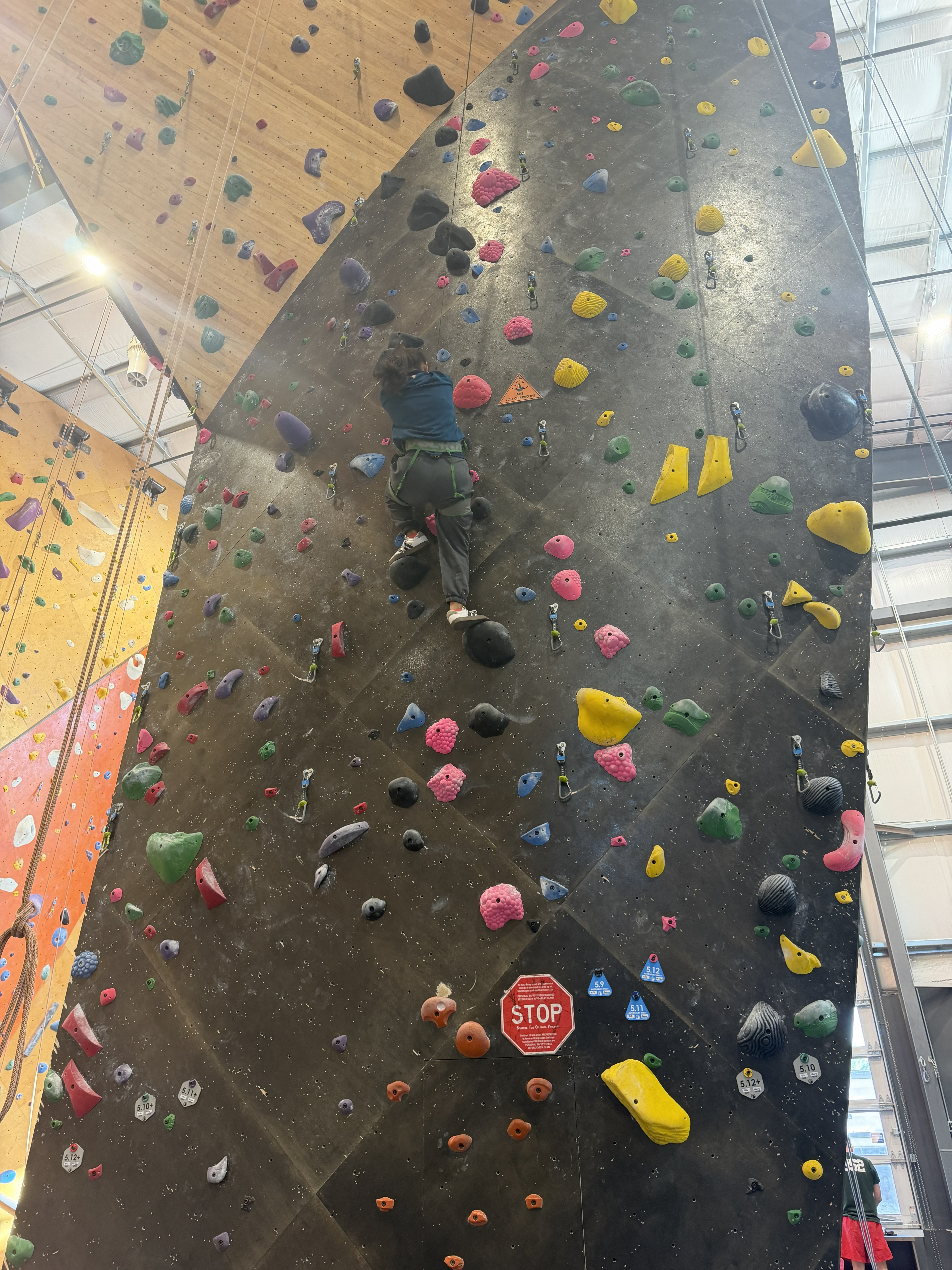 indoor rock climbing wall
