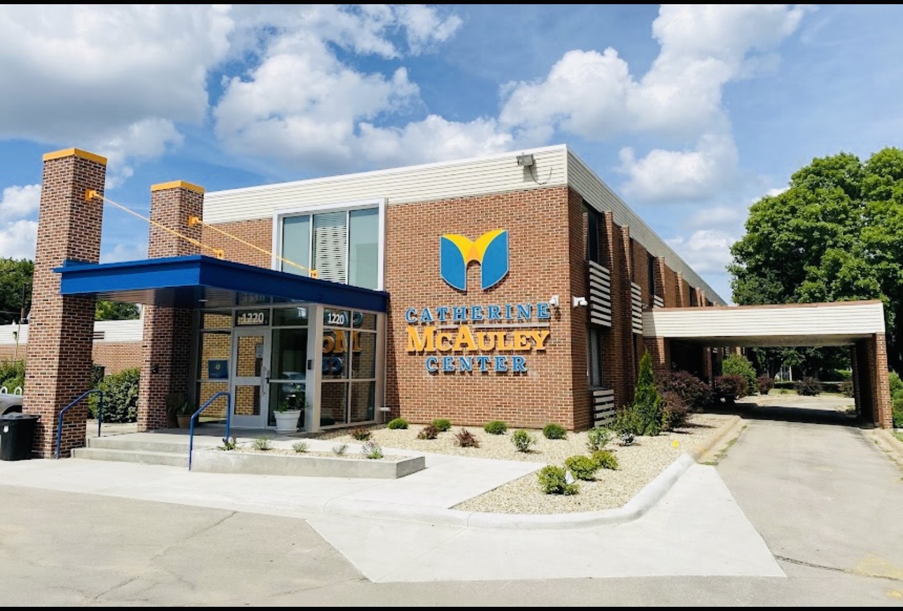 Exterior view of Catherine McAuley Center in Cedar Rapids IA.