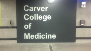 The sign where all the underground hallways meet.