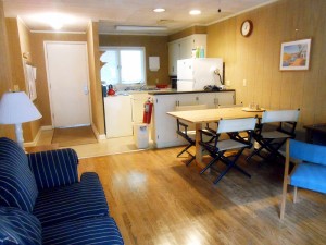 The kitchen and the living room of my cottage.