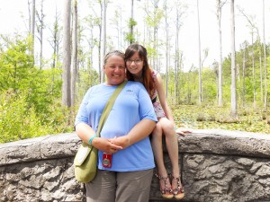 At the Cypress Garden - with Tracy.