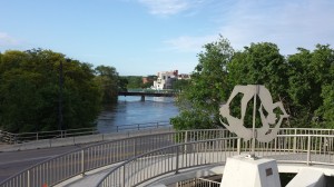 View from the overpass on my walk to my sublet.