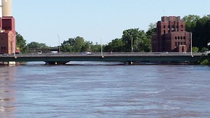 The river's running pretty high.