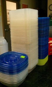 Part of containers I use to collect tiles.