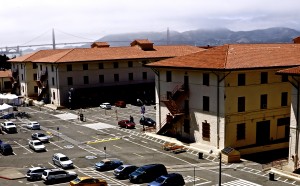 View of Fort Mason Center AND the Golden Gate Bridge is not that far!