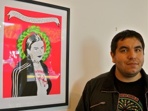 Rio Yañez next to "Ghetto Frida"