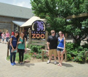 Thao, Bridget, David and I at the Denver Zoo 