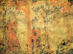 Paintings on the tomb wall