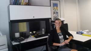 Me at my desk in the office! 