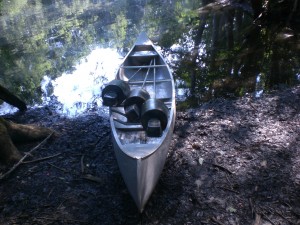 Getting ready to canoe out on the canoe trail and install some nesboxes.