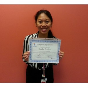 After I finished my presentation, I received a certificate of completion. 