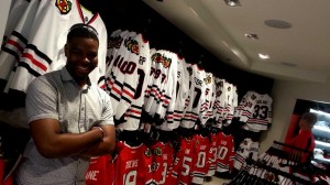 Downtown at the Blackhawks own dedicated store! 