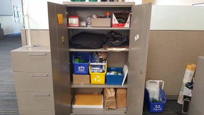 Believe it or not this cabinet used to be messier