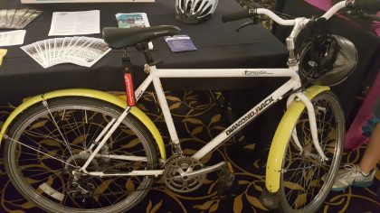 Bike from the Bike Library, used to lure people to the table