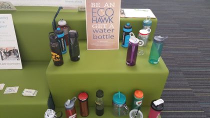 The water bottle display in all its glory