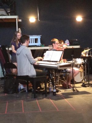 The band rehearsing for DRS