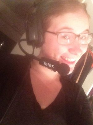 Rocking the backstage headset